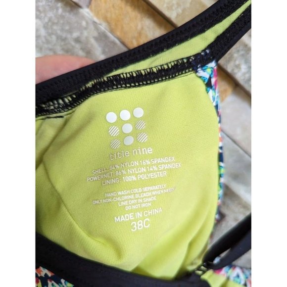 Title Nine Tankini Adjustable Racerback Straps Underwire Lined 38C - Picture 5 of 6